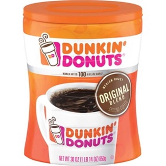 J.M. Smucker FOL01102CT 30 oz Dunkin Donuts Original Blend Ground Coffee