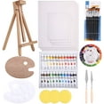 thumbnail image 1 of J MARK 48pc Deluxe Painting Kits for Adults - Includes Adjustable Wood Easel, Thick Canvases, Acrylic Paints, Brushes Set,Wooden and Plastic Palettes, 2 Painting Knives, 3 Sponges, Color Mixing Wheel, 1 of 6