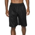 thumbnail image 1 of J. METHOD Men's Basketball Shorts Solid Plain Mesh Regular Fit Comfy Gym Workout Active Pants NEMP26 Black S, 1 of 5