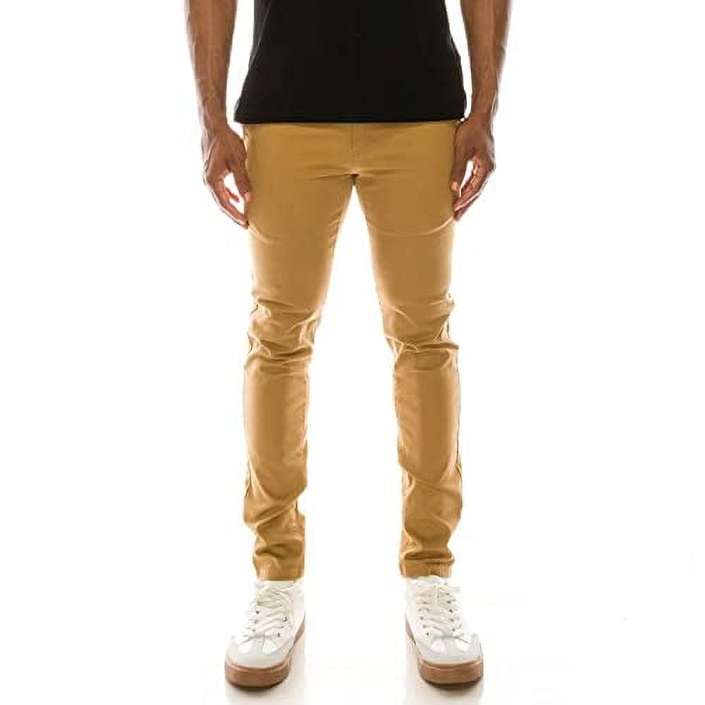J. METHOD Men’s Chino Pants Basic Classic Slim Fit Twill Stretch Solid ...
