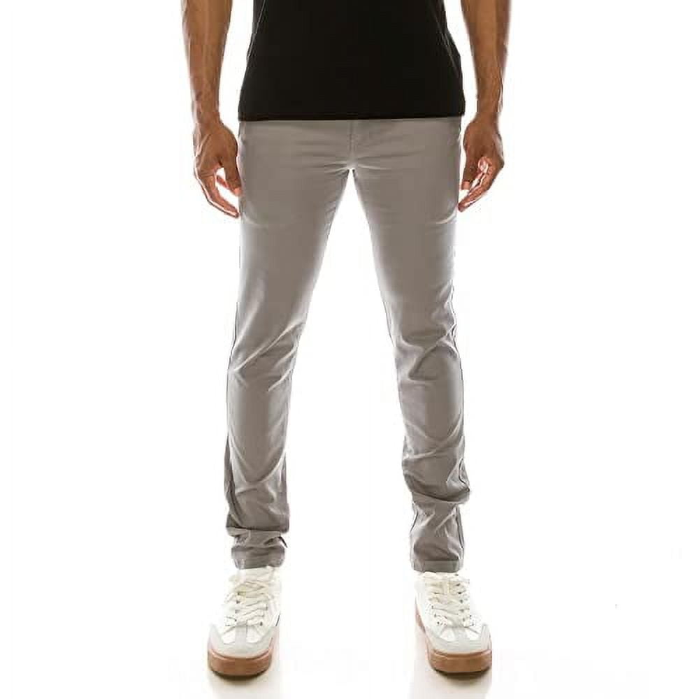 J. METHOD Men’s Chino Pants Basic Classic Slim Fit Twill Stretch Solid ...