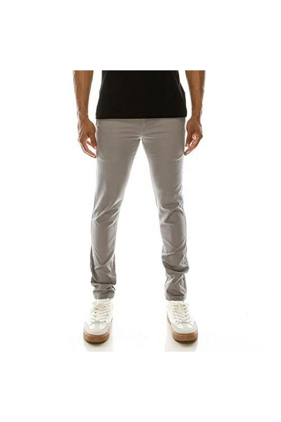 Men’s Chino Pants Basic Classic Slim Fit Twill Stretch Solid Casual Work Trouser