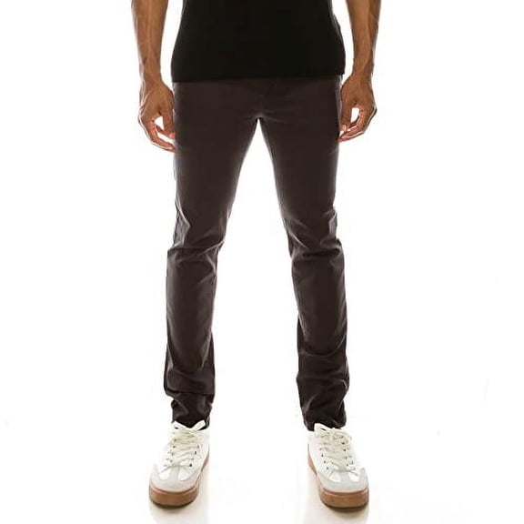 J. METHOD Men’s Chino Pants Basic Classic Slim Fit Twill Stretch Solid Casual Work Trouser