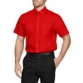 thumbnail image 1 of J. METHOD Men's Classic Regular Fit Button Down Short Sleeve Solid Color Dress Shirts S-5XL, 1 of 5