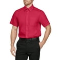 thumbnail image 1 of J. METHOD Men's Classic Regular Fit Button Down Short Sleeve Solid Color Dress Shirts S-5XL, 1 of 5