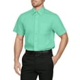 thumbnail image 1 of J. METHOD Men's Classic Regular Fit Button Down Short Sleeve Solid Color Dress Shirts S-5XL, 1 of 5