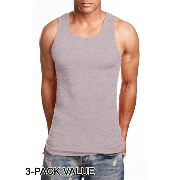 J. METHOD Men's Comfy Ribbed Knit A-Shirts Undershirts Tank Tops S-5XL [NEMT105]
