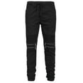 thumbnail image 1 of J. METHOD Men’s Jogger Pants Casual Moto Biker Zipper Slim Fit French Terry Fleece Tapered Leg Elastic Waist NEMP20 Black S, 1 of 6
