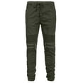 thumbnail image 1 of J. METHOD Men’s Jogger Pants Casual Moto Biker Zipper Slim Fit French Terry Fleece Tapered Leg Elastic Waist NEMP20 Olive L, 1 of 6