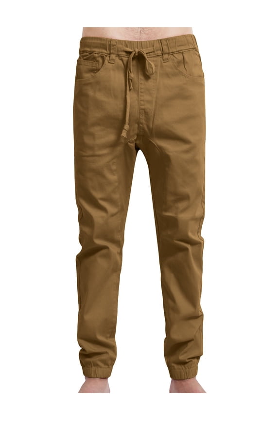 Men’s Joggers Pants Casual Lightweight Comfy Harem Slim Fit Adjustable Elastic Waist Pockets Sweatpants NEMP08 Dark Wheat 3XL