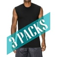 thumbnail image 1 of J. METHOD Men's Premium Basic Casual Muscle Tank Top Sleeveless Crewneck Active Workout T Shirts NEMT107 3 PC Black 5XL, 1 of 4