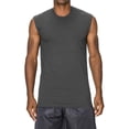 thumbnail image 1 of J. METHOD Men's Premium Basic Casual Muscle Tank Top Sleeveless Crewneck Active Workout T Shirts NEMT107 Dark Grey 5XL, 1 of 4