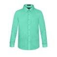 thumbnail image 1 of J. METHOD Men's Premium Fabric Solid Color Long Sleeve Regular Fit Dress Shirts S-5XL [NEMT103], 1 of 4