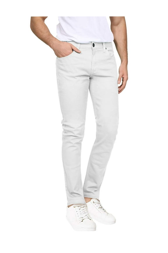 Men's Skinny Jeans Stretch Slim Fit Classic Basic Solid Casual Colored Denim Pants