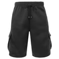 thumbnail image 1 of J. METHOD Mens Light Comfy Elastic Drawstring Fleece Cargo Sweat Shorts [NEMP07], 1 of 6