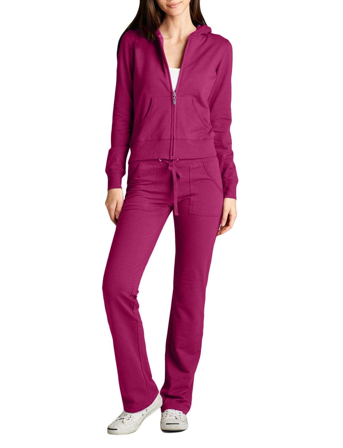 Weintee Women's Plus Size Petite Lounge Set - 2 Piece Sweatsuit With Top & Capri Pants - View #8
