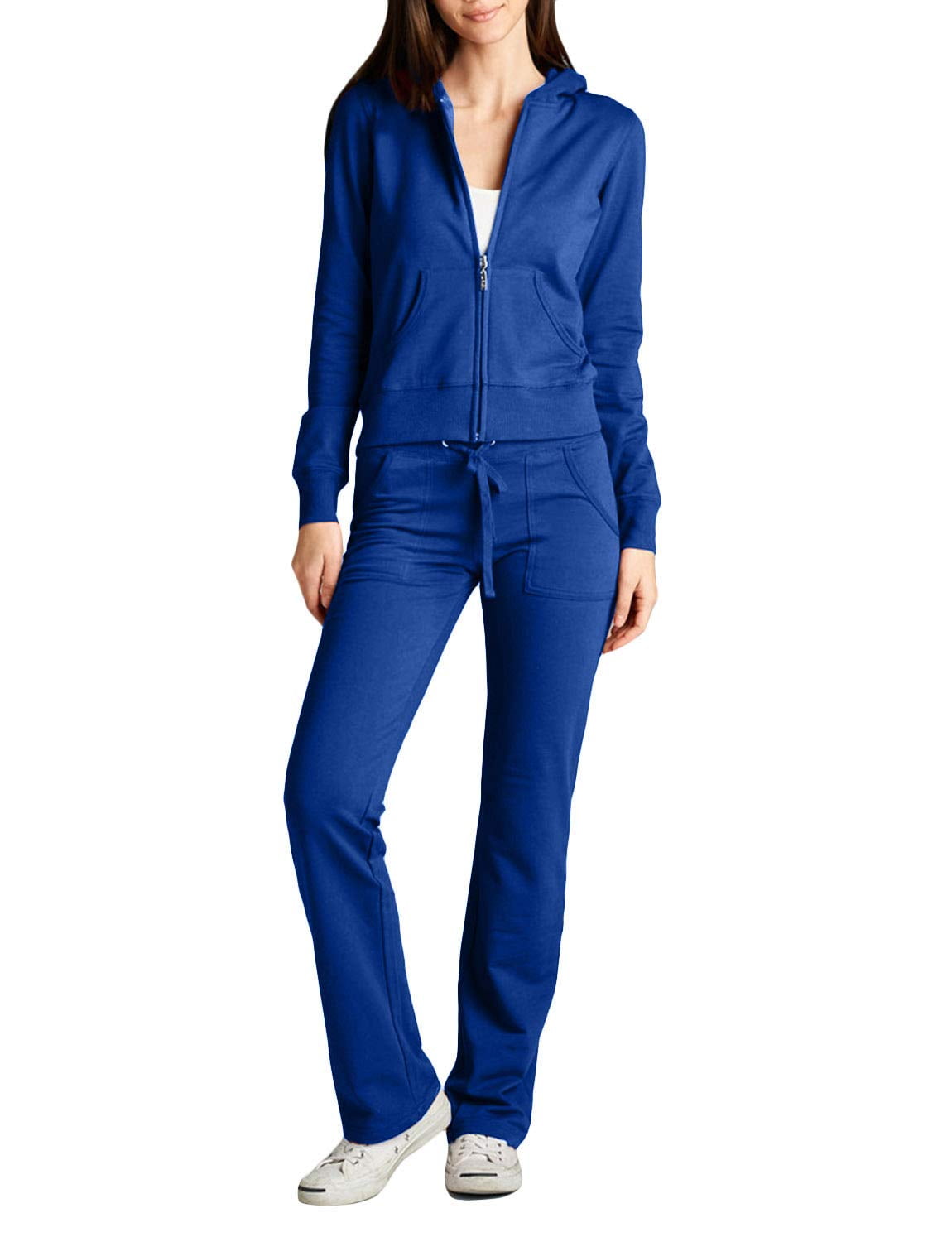J. METHOD Women's 2 Piece Outfit Casual Basic French Terry