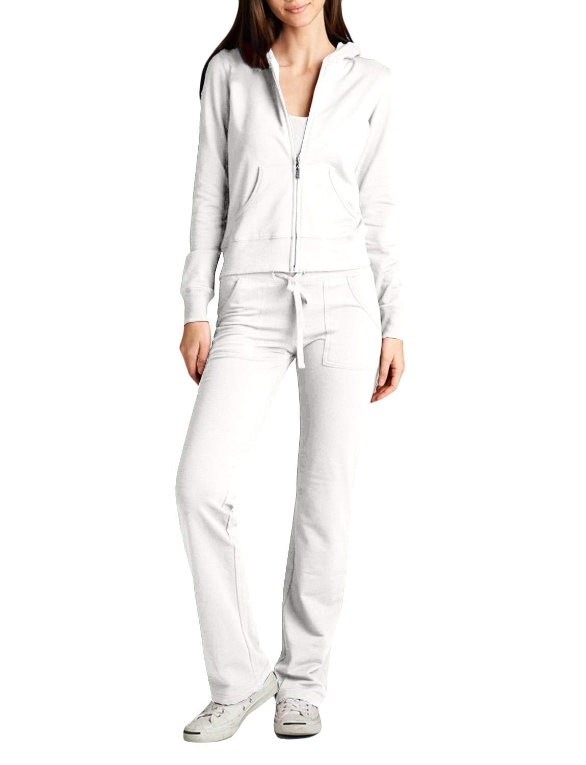 J. METHOD Women's French Terry Sweatsuit, Zip-Up Hoodie J. METHOD Women's French Terry Sweatsuit, Zip-Up Hoodie