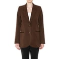thumbnail image 1 of J. METHOD Women's Boyfriend Blazer – Two Button Single Breasted Jacket with Double Flap Pockets, 1 of 1