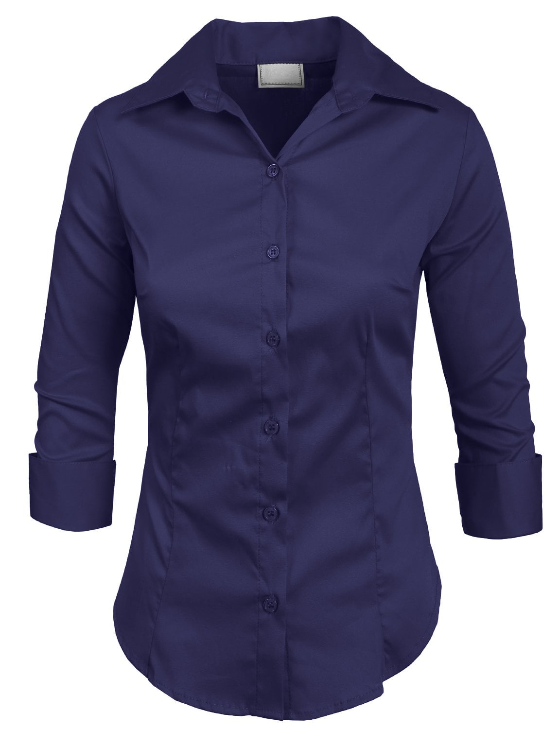 Navy blue cheap formal blouse