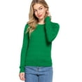 thumbnail image 1 of J. METHOD Women's Cable Knit Sweater – Crewneck Long Sleeve Casual Classic Fit Knitted Pullover, 1 of 4