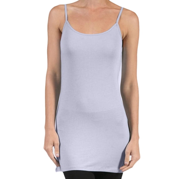 J. METHOD Women's Camisole Basic Solid Adjustable Spaghetti Strap Sleeveless Light Weight Stretch Tank Cami Top NEWT126 Blue S