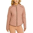 thumbnail image 1 of J. METHOD Women’s Lightweight Quilted Jacket Long Sleeve Full Zip Up Casual Stand Collar Coat Outerwear with Pockets NEWJ22 Blush 1XL, 1 of 2