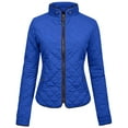 thumbnail image 1 of J. METHOD Women’s Lightweight Quilted Jacket Long Sleeve Full Zip Up Casual Stand Collar Coat Outerwear with Pockets NEWJ22 Royal Blue L, 1 of 3