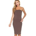thumbnail image 1 of J. METHOD Women's Midi Dress Strapless Tube Top Stretch Basic Casual Knee Length One Piece, 1 of 4
