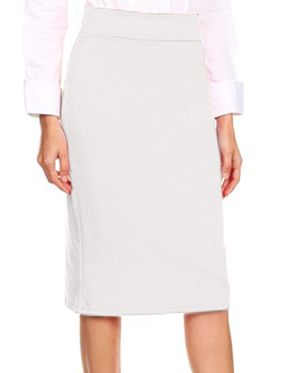 Ivory midi pencil skirt cheap