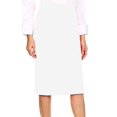 thumbnail image 1 of J. METHOD Women's Midi Skirt Basic Elastic Waist Knee Length Slim Fit Stretch Ponte Pencil Office Solid Skirts NEWSK40 White M, 1 of 2