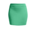 thumbnail image 1 of J. METHOD Women's Mini Skirt Stretch Knit Bodycon Slim Fit Pencil Solid Skirts Made in USA NEWSK09 Mint S, 1 of 6