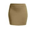 thumbnail image 1 of J. METHOD Women's Mini Skirt Stretch Knit Bodycon Slim Fit Pencil Solid Skirts Made in USA NEWSK09 Mocha S, 1 of 6
