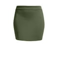 thumbnail image 1 of J. METHOD Women's Mini Skirt Stretch Knit Bodycon Slim Fit Pencil Solid Skirts Made in USA NEWSK09 Olive S, 1 of 5