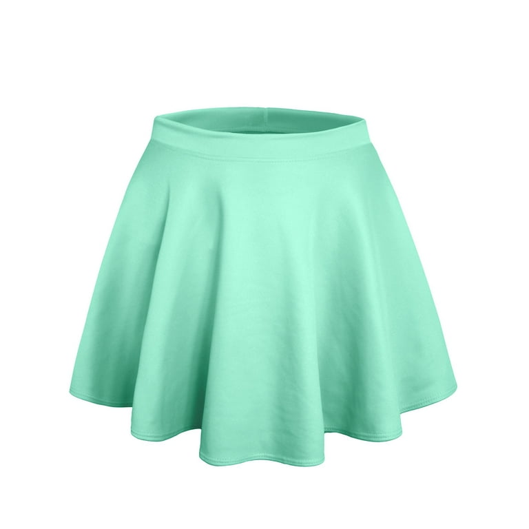 J. METHOD Women s Skater Skirt Elastic Waist Casual Mini Flared