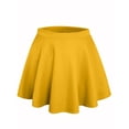 thumbnail image 1 of J. METHOD Women’s Skater Skirt Elastic Waist Casual Mini Flared Swing Pleated Skirts Made in USA NEWSK06 Mustard M, 1 of 6
