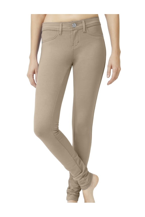 Women’s Skinny Pants Soft Everyday Solid Color Basic Slim Tight Fit Stretch Legging Jeggings Jeans NEWP77 Beige L