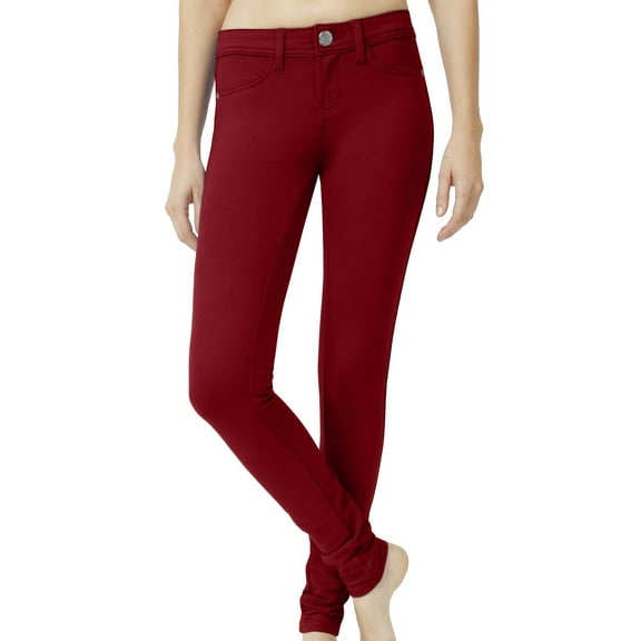 J. METHOD Women’s Skinny Pants Soft Everyday Solid Color Basic Slim Tight Fit Stretch Legging Jeggings Jeans NEWP77 Burgundy 3X