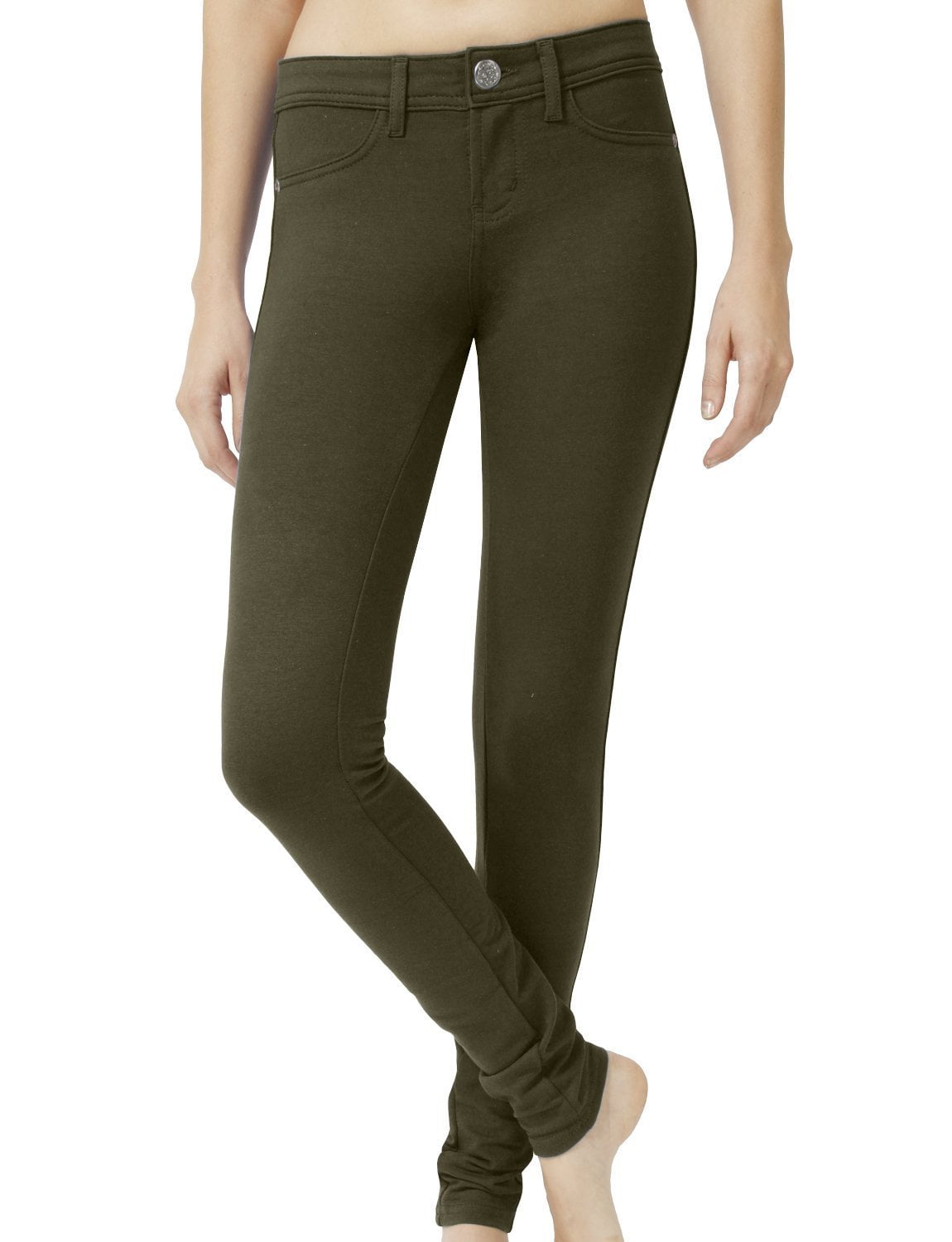 J. METHOD Women’s Skinny Pants Soft Everyday Solid Color Basic Slim Tight  Fit Stretch Legging Jeggings Jeans NEWP77 Dark Brown 3X