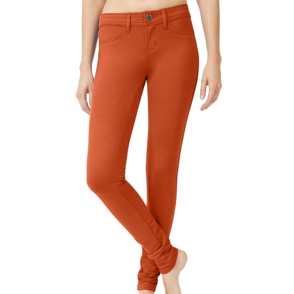 J. METHOD Women’s Skinny Pants Soft Everyday Solid Color Basic Slim Tight Fit Stretch Legging Jeggings Jeans NEWP77 Rust 3X