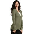 thumbnail image 1 of J. METHOD Women's Snap Button Cardigan Long Sleeve Knit Ribbed Sweater NEWJ181 Sage XL, 1 of 5