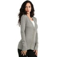 thumbnail image 1 of J. METHOD Women's Snap Button Cardigan Long Sleeve Knit Ribbed Sweater, 1 of 6