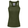 thumbnail image 1 of J. METHOD Women's Tank Top Sleeveless Racerback Basic Stretch Comfy Slim Fitted Ribbed Knit Tops Workout Yoga T Shirt NEWT386 Army Green S, 1 of 6