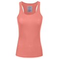thumbnail image 1 of J. METHOD Women's Tank Top Sleeveless Racerback Basic Stretch Comfy Slim Fitted Ribbed Knit Tops Workout Yoga T Shirt NEWT386 Coral 2X, 1 of 6