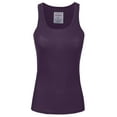thumbnail image 1 of J. METHOD Women's Tank Top Sleeveless Racerback Basic Stretch Comfy Slim Fitted Ribbed Knit Tops Workout Yoga T Shirt NEWT386 Dark Purple S, 1 of 6