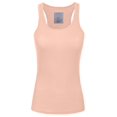 thumbnail image 1 of J. METHOD Women's Tank Top Sleeveless Racerback Basic Stretch Comfy Slim Fitted Ribbed Knit Tops Workout Yoga T Shirt NEWT386 Dusty Peach L, 1 of 6