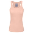 thumbnail image 1 of J. METHOD Women's Tank Top Sleeveless Racerback Basic Stretch Comfy Slim Fitted Ribbed Knit Tops Workout Yoga T Shirt NEWT386 Dusty Peach XL, 1 of 6