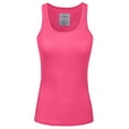 thumbnail image 1 of J. METHOD Women's Tank Top Sleeveless Racerback Basic Stretch Comfy Slim Fitted Ribbed Knit Tops Workout Yoga T Shirt NEWT386 Fuchsia M, 1 of 6
