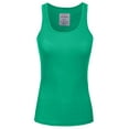 thumbnail image 1 of J. METHOD Women's Tank Top Sleeveless Racerback Basic Stretch Comfy Slim Fitted Ribbed Knit Tops Workout Yoga T Shirt NEWT386 Kelly Green M, 1 of 6