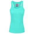 thumbnail image 1 of J. METHOD Women's Tank Top Sleeveless Racerback Basic Stretch Comfy Slim Fitted Ribbed Knit Tops Workout Yoga T Shirt NEWT386 Oasis M, 1 of 6